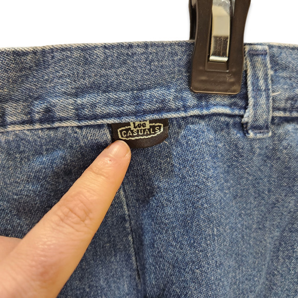 Lee Casual Denim Jeans Women 18 Vintage Plus Size Bareback High Rise Mom Tapered - Picture 8 of 9